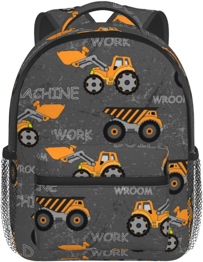 Toddler Backpack Construction Truck Tractor Kid Backpack for Boys Waterproof Bookbag Kindergarten Preschool sac a dos enfant