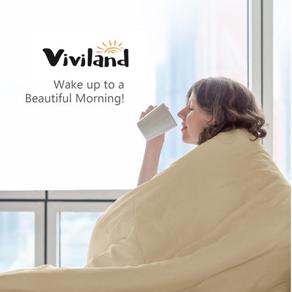 Viviland Floral Queen Sheet Set - 4 Piece Vintage Pink & Yellow Flower Patterned Bed Sheets - Soft, Breathable Microfiber Sheets with Deep Pocket, Non-Slip Fitted Sheets & Pillowcases