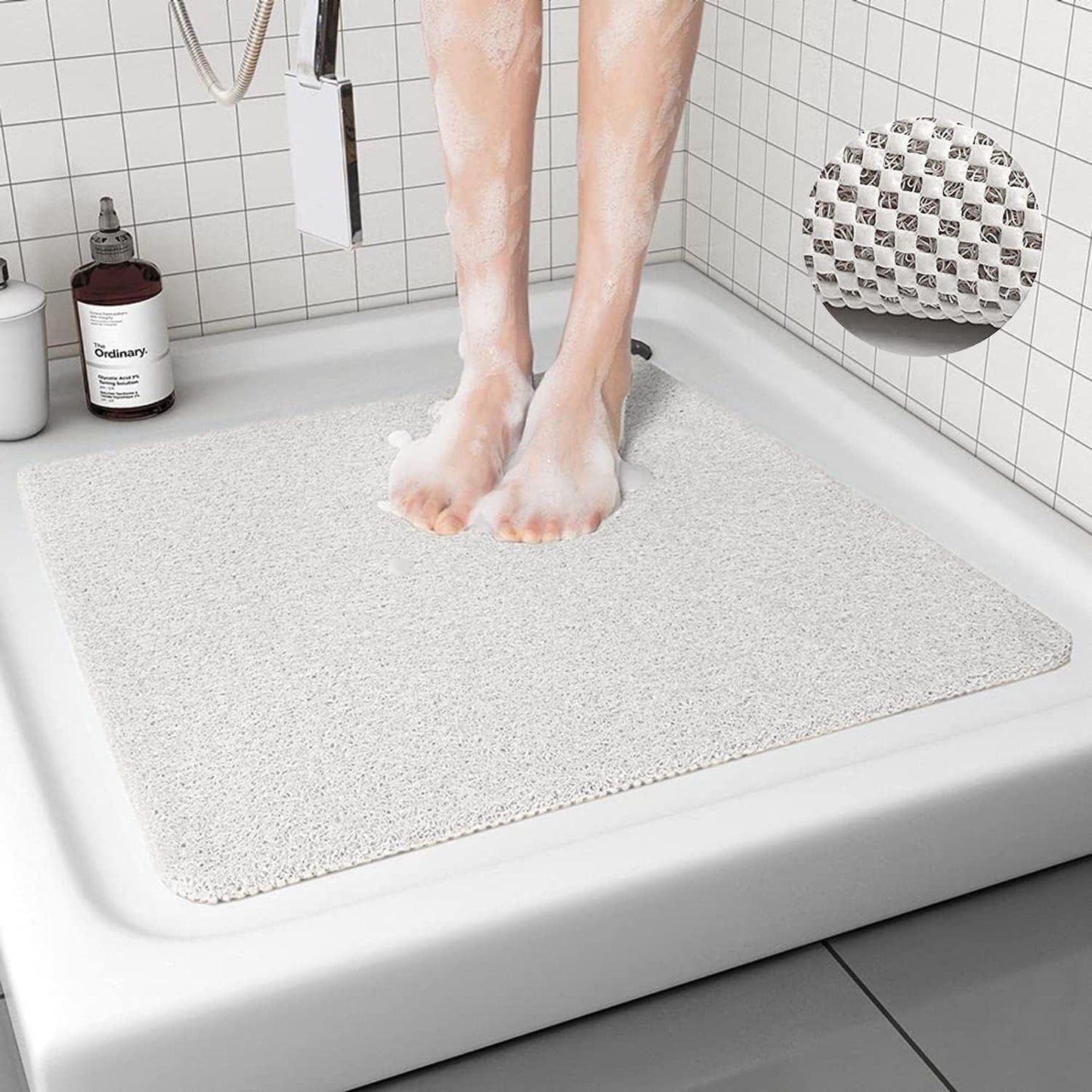 Loofah Mats for Shower, Non Slip | Quick Drying | Soft on Your Feet | Soft Textured Shower Mat Bath Mat Bathtub Mat Massage Mat Loofah Mat for Bathroom,Shower Tub or Wet Areas