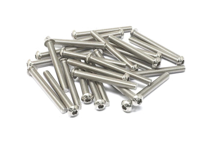 iexcell 50 Pcs M6 x 20mm Thread Pitch 1 mm Stainless Steel 304 Hex Socket Button Head Cap Screws Bolts Kit