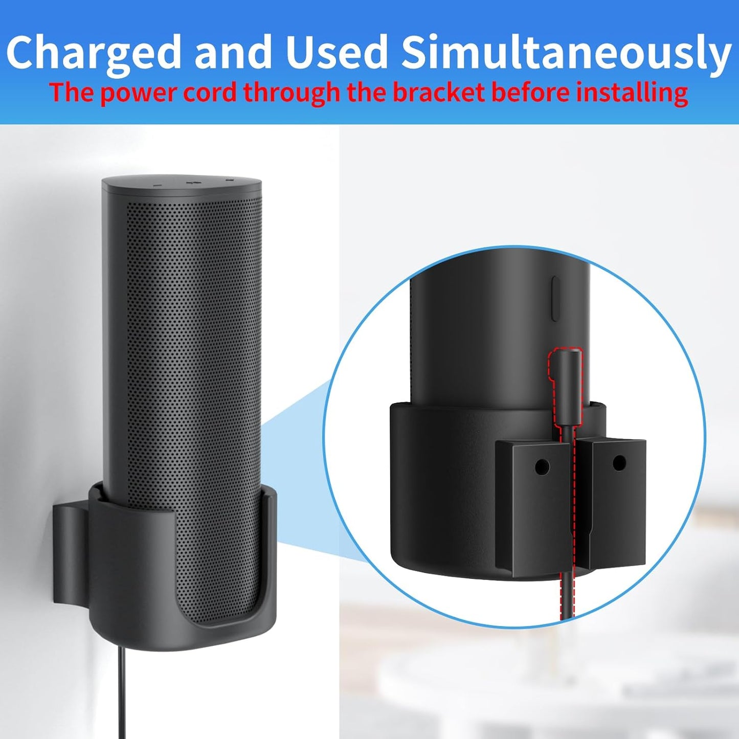 Sturdy Speaker Wall Mount for Sonos Roam 2, Roam SL - Space Saving Bracket Easy to Install, White