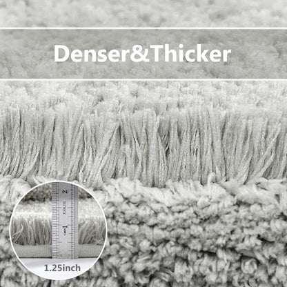 Bathroom Rugs Set 2 Pieces - Bath Rugs Ultra Soft Absorbent Non-Slip Fluffy Thick Microfiber Cozy Bath Mats Set for Tub Shower Bathroom Floors Accessories, 20"x32" & 16"x24" Set of 2 (Beige)