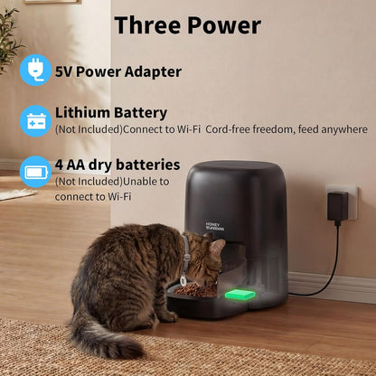 HoneyGuaridan RFID Automatic Cat Feeder, Cat Feeder with Collar Tag Sensor