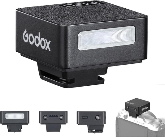 Godox iM20 Mini Flash On-Camera Speedlite with 5 Power Levels, 3s Recycle Time, 440 Full Power Flashes, Built-in Battery Replacement for Canon Nikon Sony Mirrorless Cameras