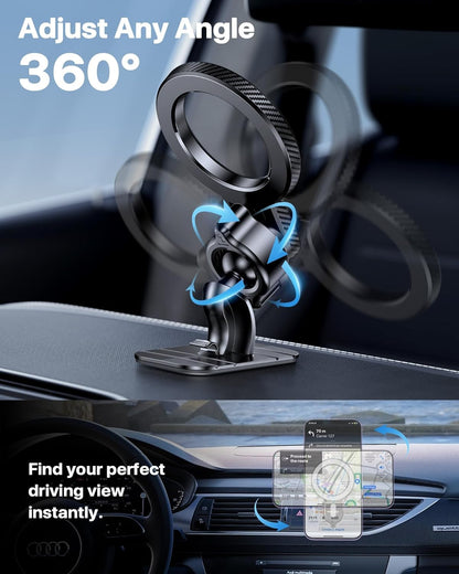 Miracase for MagSafe Car Mount【Won’t Block Vent &20 Strongest Magnets】 Magnetic Phone Holder for Car Phone Holder Mount Dash for Car Accessories for Women Men