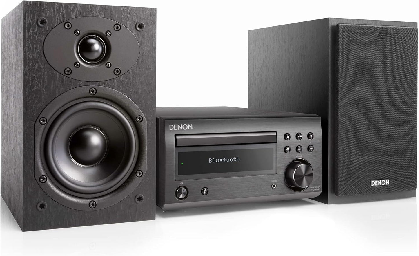 Denon System with Bluetooth FM/AM Tuner CD Player Black (DM41SBK)