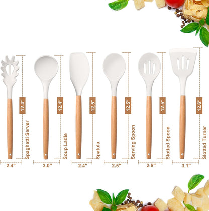 Purilite Select 6-Piece Silicone Cooking Utensil Set