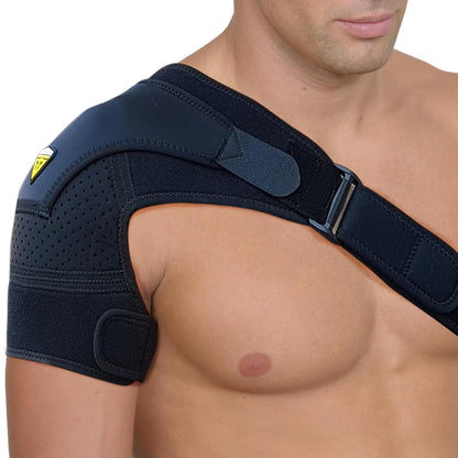 FIGHTECH Rotator Cuff Shoulder Brace Black Large - Fits Most - Bicep 12–1in