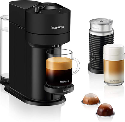 Nespresso Vertuo Next Coffee and Espresso Machine by Breville with Aeroccino Milk Frother - Light Grey