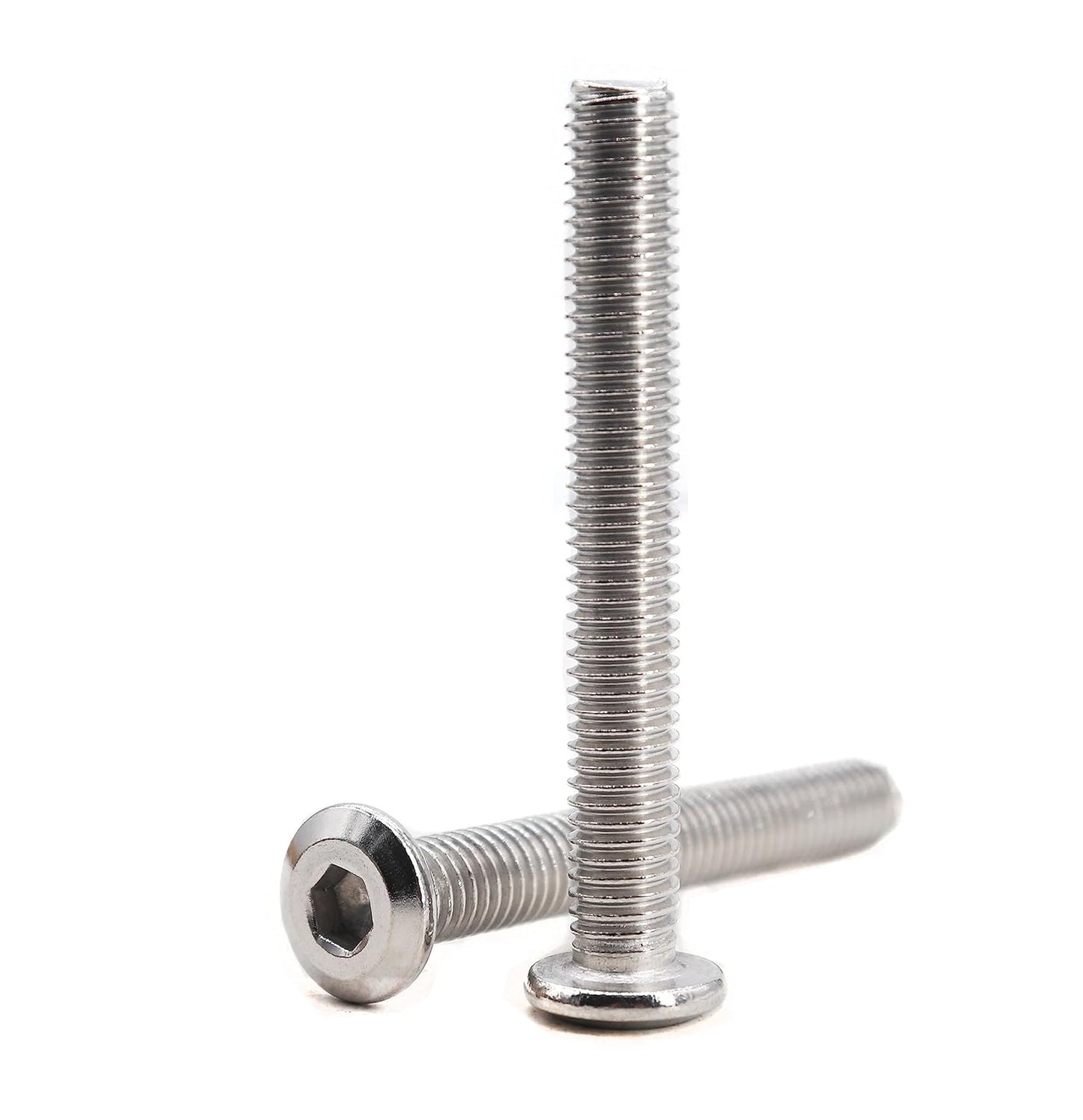 binifiMux 4pcs M10-1.25 x 70mm Serrated Flanged Hex Bolts Flange Hexagon Screws, Stainless Steel 18-8 (304), Plain Finish, DIN 6921