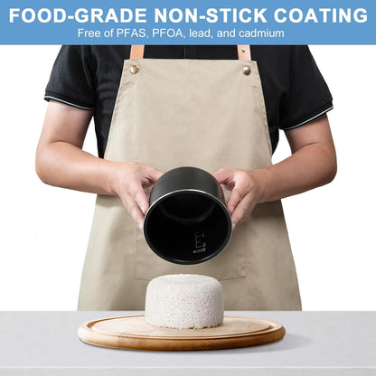 Mini Rice Cooker | 2-Cup Portable Non-Stick Rice Cooker with One-Touch Cooking and Keep Warm