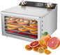 Electric Food Dehydrator, Commercial Freeze Dryer with 12H Timer, 30-90℃ Temperature Control, Stainless Steel Fruit Dryer for Jerky, Beef, Herb, Vegetables, Dog Treats
