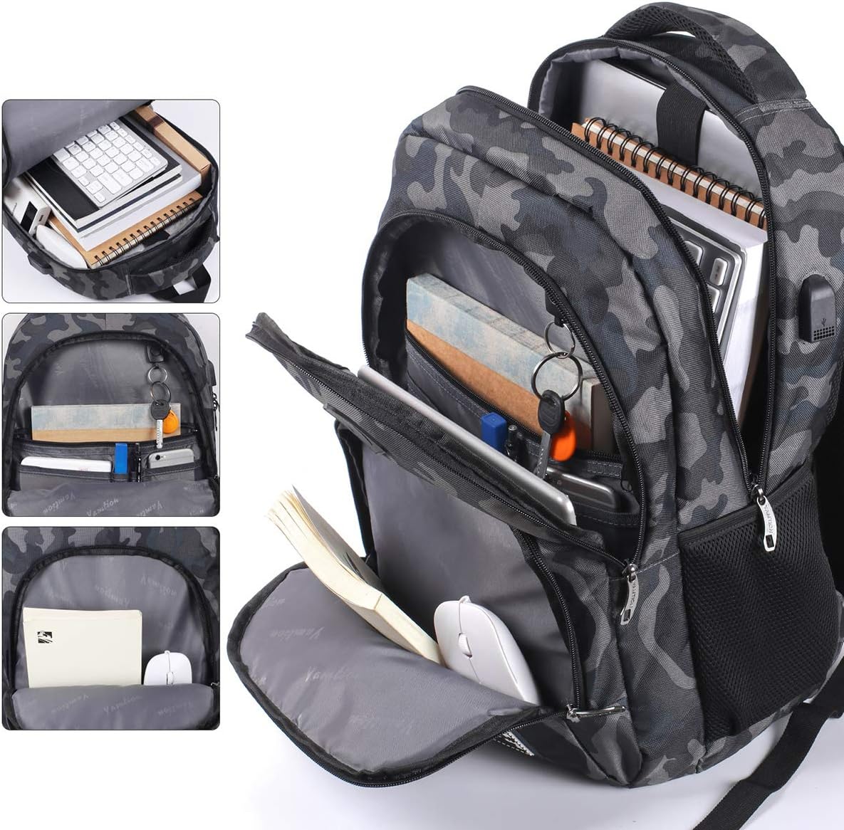 Backpack for Teen Girls,Boys School Backpack for Women with USB,College Backpack,Big Flower