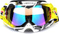 Motorcycle Motocross Goggles ATV Racing Goggles Dirt Bike Tactical Riding Motorbike Goggle Glasses, Bendable Windproof Dustproof Scratch Resistant Protective Safety Glasses (Yellow)