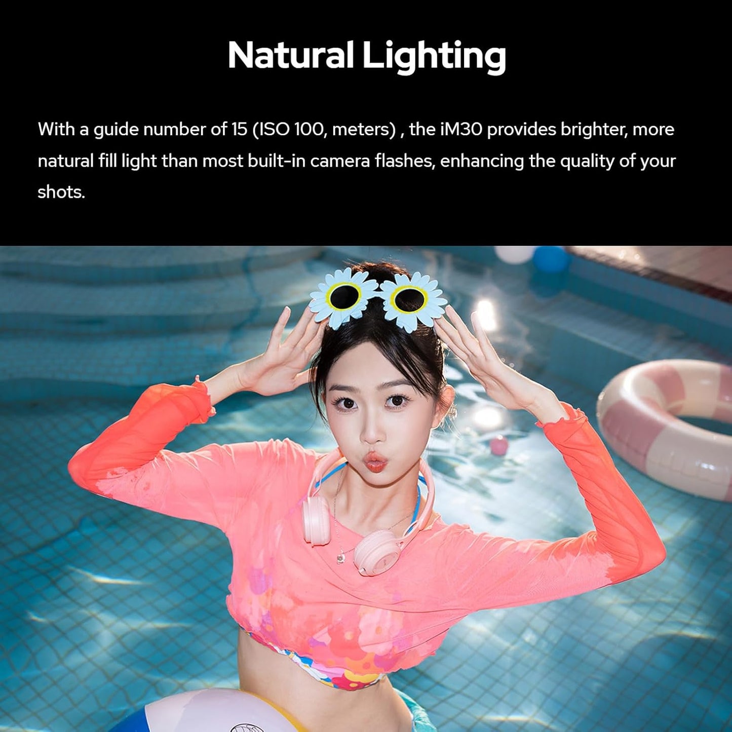 Godox iM30 Mini Speedlite, GN15 with 13 Levels Flash Power, CCT 6500K±200K, S1/S2 Optical Control for Fuji, Canon, Nikon, Sony, Olympus Cameras