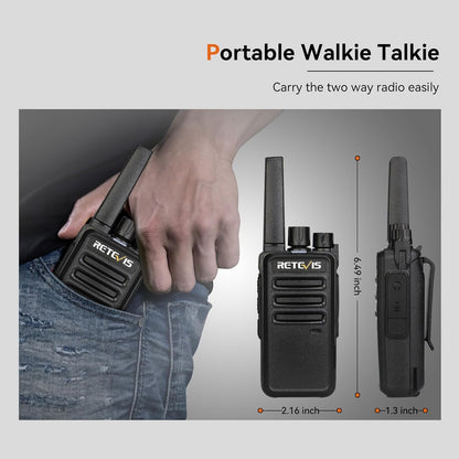 Retevis RT68H 2 Way Radios Long Range with 10 Way Charger,Walkie Talkies Rechargeable for Adults,Easier Charging,Easier Management,LED Display, Keypad Lock,Hands Free Compact Walkie Talkie (10 Pack)