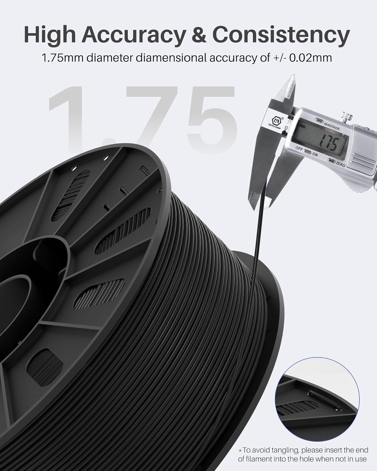 ELEGOO Rapid PETG Filament 1.75mm Black 1KG, 3D Printer Filament Max 600 mm/s High Speed Printing, Dimensional Accuracy +/- 0.02 mm Fit Most FDM Printer 1kg Cardboard Spool