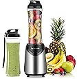 La Reveuse Personal Size Smoothies Blender 300 Watts with 24 oz BPA Free Portable Travel Sports Bottle (Grey)