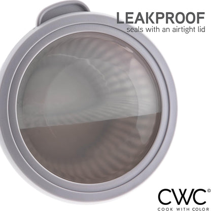 COOK WITH COLOR Prep Bowls with Lids- 8 Piece Nesting Plastic Small Mixing Bowl Set with Lids (Teal Ombre)