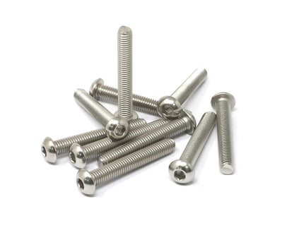 iexcell 50 Pcs M6 x 20mm Thread Pitch 1 mm Stainless Steel 304 Hex Socket Button Head Cap Screws Bolts Kit