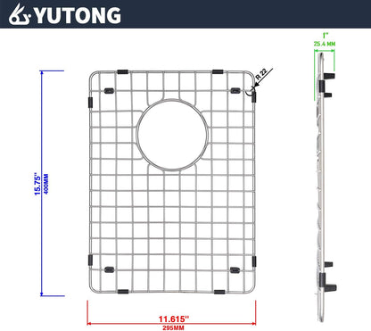 Yutong Kitchen Stainless Steel Sink Bottom Grid with Small Rounded Corner (27.5" x 15.5")