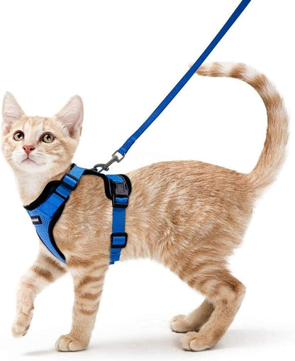 rabbitgoo Cat Harness and Leash for Walking, Escape Proof Soft Adjustable Vest Harnesses for Small Medium Cats, Easy Control Breathable Reflective Strips Jacket, XS, Black