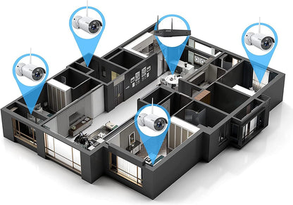 Wireless Security Camera System,SMONET 1080P 8 Channel Home Surveillance DVR Kits with 8pcs 2MP Full HD Cameras 3TB HDD Night Vision Motion Detection Free App for Indoor Outdoor 24/7 Video Recording