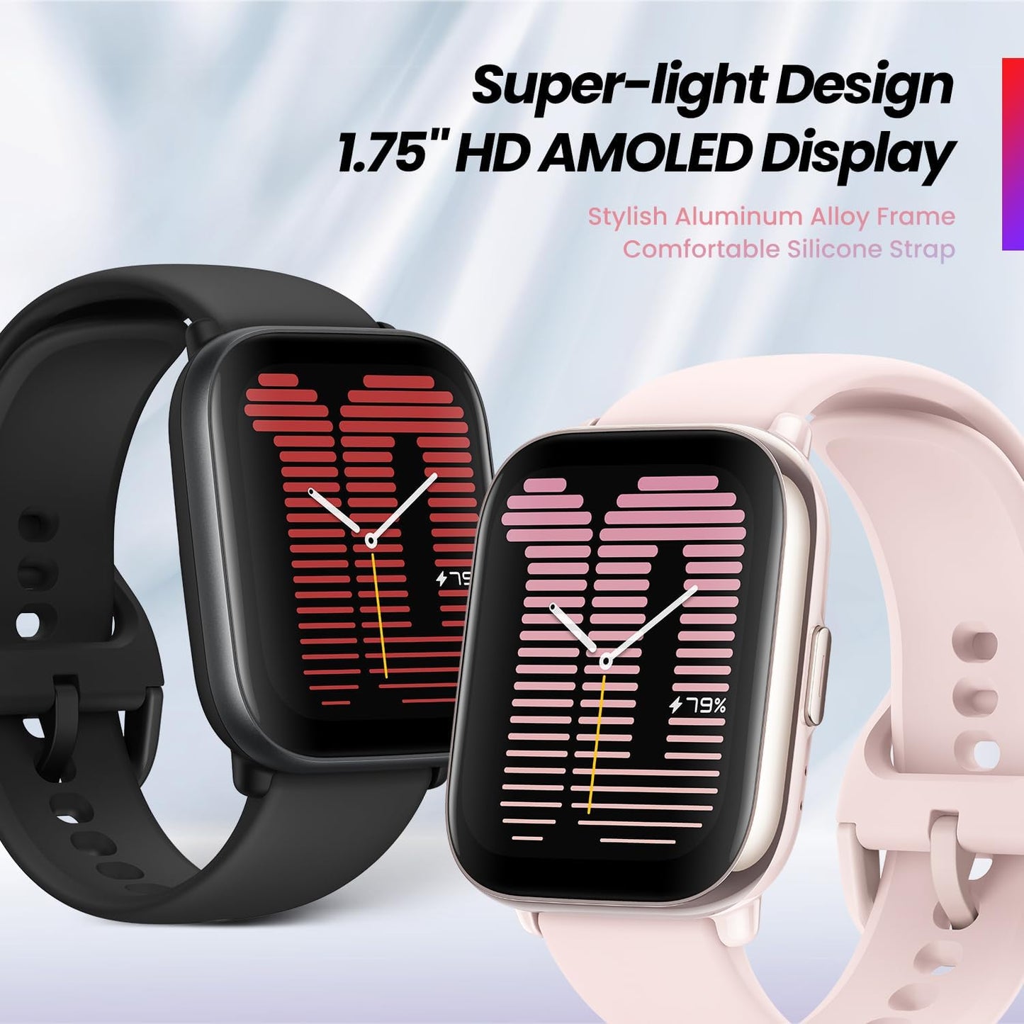 Amazfit Active Smart Watch 42mm, AI Fitness Tracker & Sleep Coach, GPS, Amazon Alexa Built-in, Bluetooth, 14-Day Battery, 120+ Sports Modes, Android & iPhone, Black