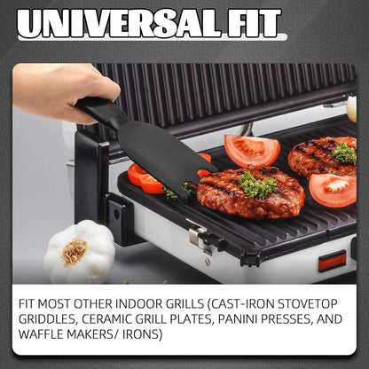 TonGass Grill Scraper for George Foreman Indoor Grills & Most Other Indoor Grills with Grooves, Heat-Resistant Grill Spatula