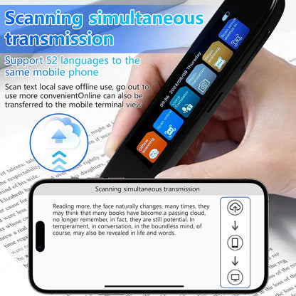 Scan Translation Pen with Camera, 142 Languages Two-Way Instant Translator Pen for Voice, Text, Photo, Offline Online Translation for Business Learning Travel, OCR Digital Reading Pen for Dyslexia
