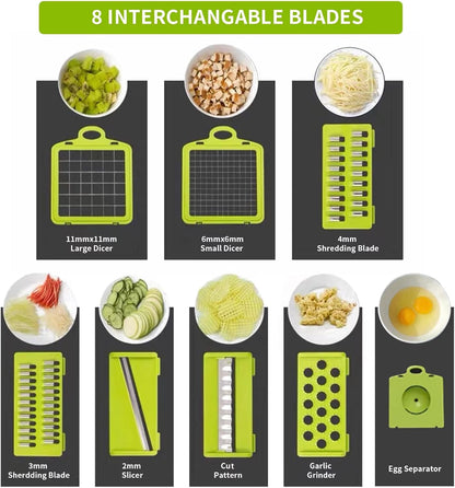 Purilite Select 8-in-1 Vegetable Chopper Slice Smarter, Cook Faster