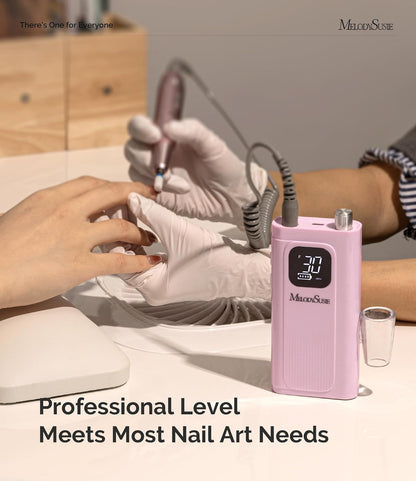 MelodySusie Clip-On SC300F Cordless Nail Drill 30,000 RPM for Beginners