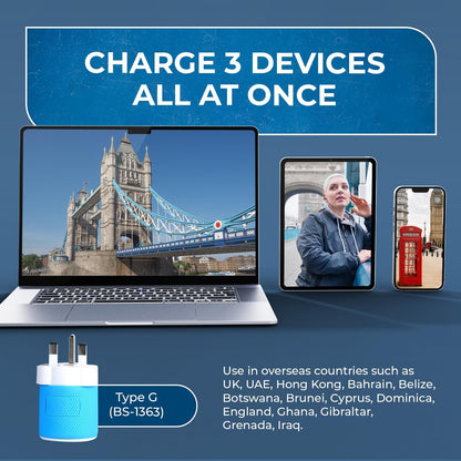 OREI South Africa, Botswana, Namibia Travel Plug Adapter with Dual USB - USA Input - Type M (U2U-10L), Will work with Cell Phones, Camera, Laptop, Tablets, iPad, iPhone