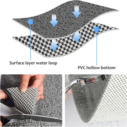 Bathtub Mat Non Slip Shower Mat, 40 x 100 cm, Soft Textured PVC Loofah Mat for Bathroom Inside Shower Anti Slip Bath Mat Bathroom Rug Carpet No Suction Cup, Quick Dry
