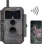 GardePro E6 Trail Camera, WiFi Blueooth, 48MP 1296p, Game Cameras with No Glow Night Vision, External Antenna, Motion Activated, Waterpoof