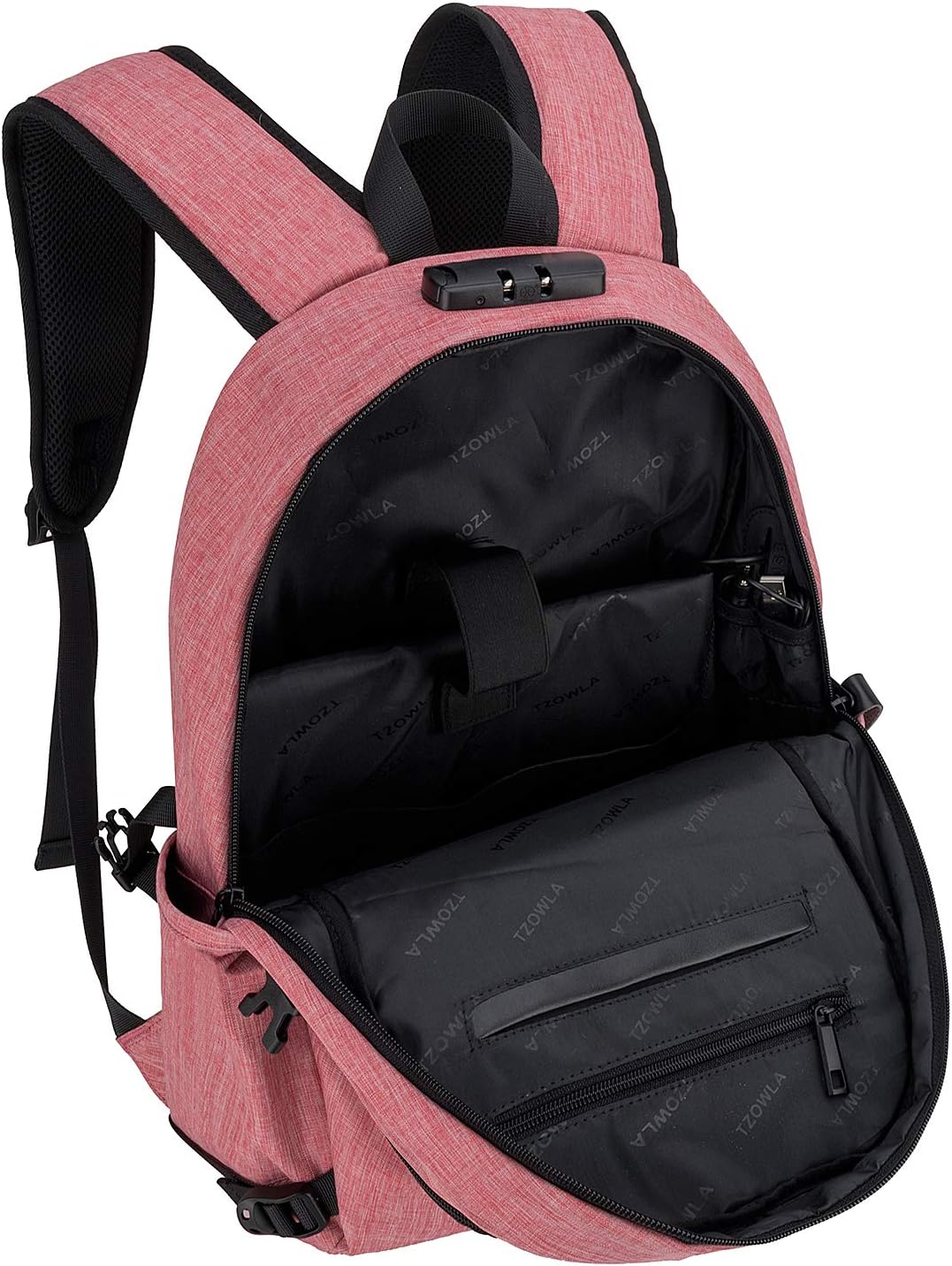 Tzowla Laptop Travel Slim School Backpack Water Resistant Anti-Theft Bag with USB Charging Port and Lock 15.6 Inch Computer Business Backpacks for Men Women College Student Gift,Bookbag Casual Daypack