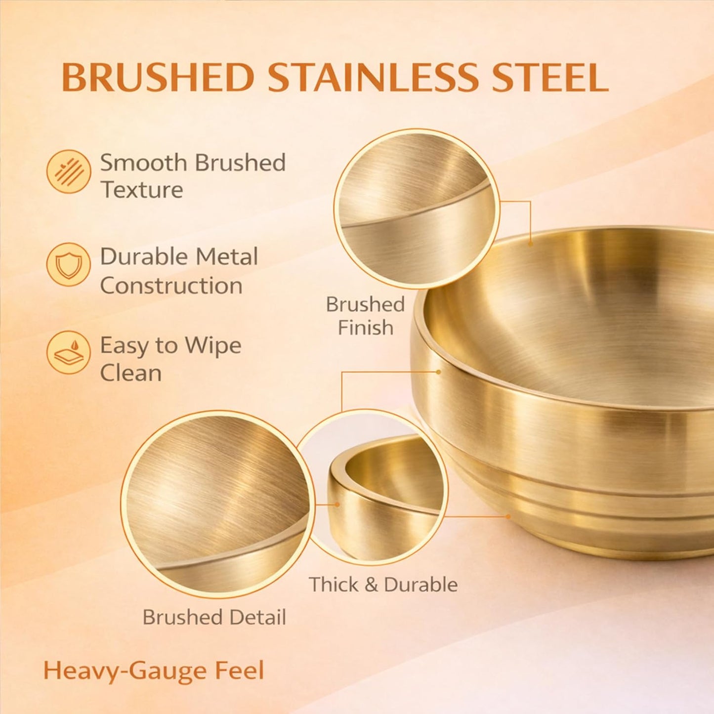 Gold Decorative Bowl | Stainless Steel Flower Bowl | Metal Key Bowl | Modern Candy Dish | Entryway Accent Bowl