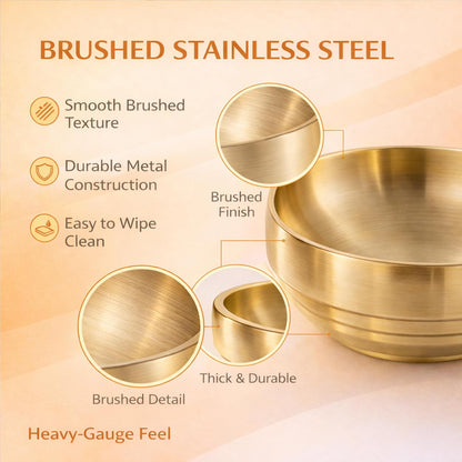 Gold Decorative Bowl | Stainless Steel Flower Bowl | Metal Key Bowl | Modern Candy Dish | Entryway Accent Bowl