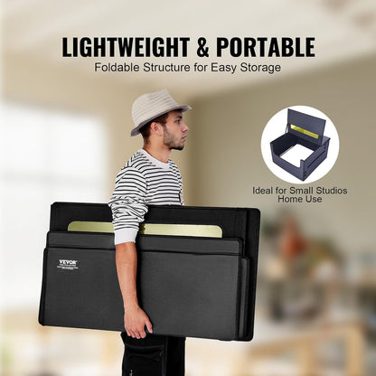 VEVOR Laser Engraver Enclosure, 31.5 x 31.5 x 19.6", Dual-Direction Viewing, Flame Retardant and Fireproof Protective Cover, with Exhaust Fan and Pipe, Insulates Smoke, Noise and Eye Protection