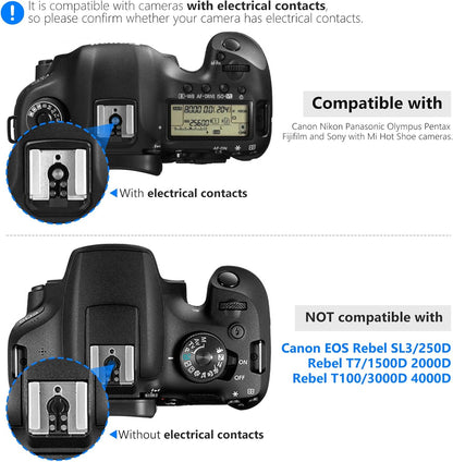 NEEWER TT560 Flash Speedlite with M/S1/S2 Mode, Manual Universal Single Contact Speedlight Compatible with Canon Nikon Panasonic Olympus Pentax Sony DSLR & Mirrorless Cameras with Standard Hot Shoe