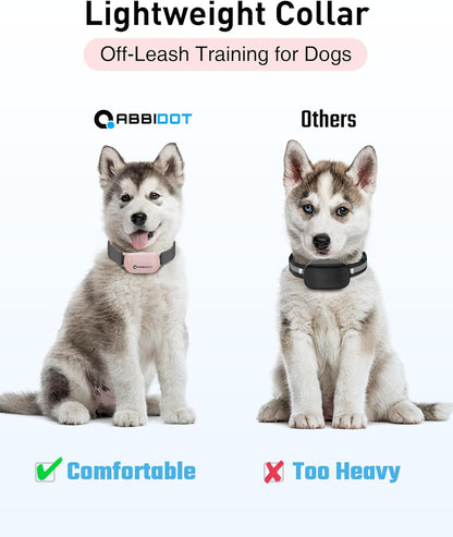ABBIDOT Shock Collar (8-120 lbs) - Small Size Dog Training Collar with Remote Waterproof Rechargeable Dog Shock Collar with Remote E Collar for Small Medium Large Dogs (Light Blue)