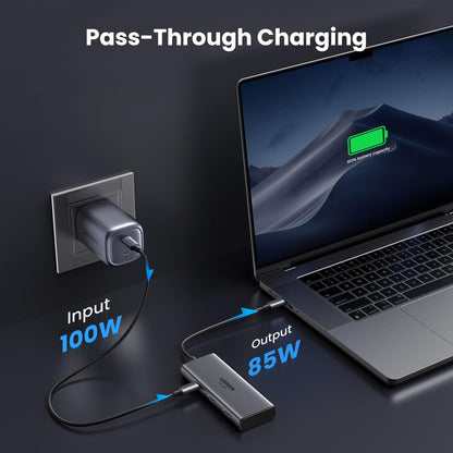 UGREEN Revodok USB C Docking Station Dual 4K@60Hz HDMI, 6-in-1 USB C Hub Dual Monitor with 4K@60Hz HDMI, PD Charging, USB C and 2 USB A 3.0 Data Port for HP, ASUS, ThinkPad and More