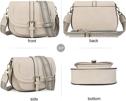 Crossbody Bags for Women Small Over the Shoulder Saddle Purses and Boho Cross body Handbags,Vegan Leather