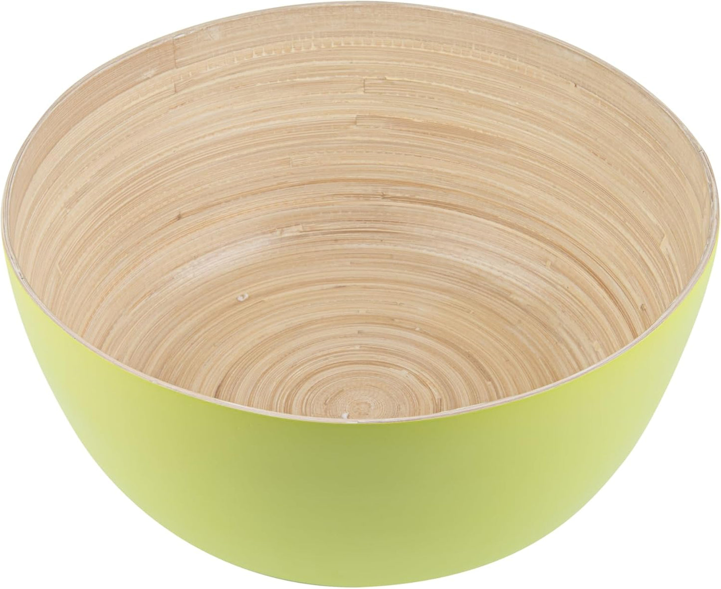 Restaurantware-Bambuddha 51 Ounce Extra Large Salad Bowl, 1 Heavy-Duty Round Salad Bowl - Sustainable, Reusable, Blue Bamboo Serving Dish, for Serving Salads, Fruits, and Appetizers