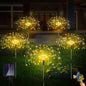 5Pack 300 LED Fireworks Solar Lights ，Christmas Lights Outdoor，Christmas Decorations Stake Landscape Light DIY Solar for Patio Solar Lights Outdoor Party Yard