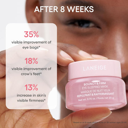 LANEIGE Bouncy and Firm Sleeping Mask: Revitalize, Smooth, Peony & Collagen Complex, Barrier-Boosting Hydration