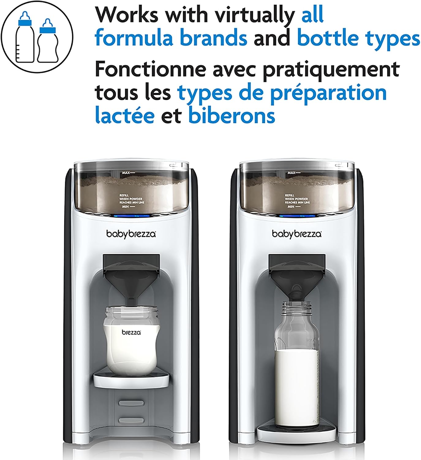 Baby Brezza Formula Pro Advanced Formula Dispenser Machine - Automatically Mix A Warm Formula Bottle Instantly - Easily Make Bottle With Automatic Powder Blending, White
