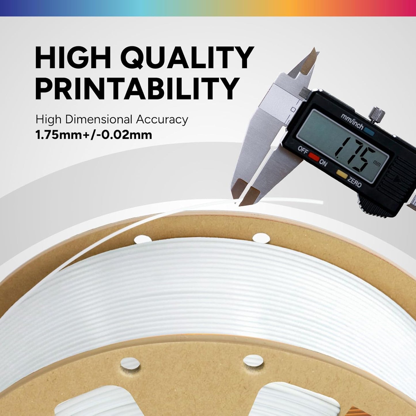 OVERTURE PLA Filament 1.75mm PLA 3D Printer Filament, 1kg Cardboard Spool (2.2lbs), Dimensional Accuracy +/- 0.02mm, Fit Most FDM Printer (Black 1-Pack)