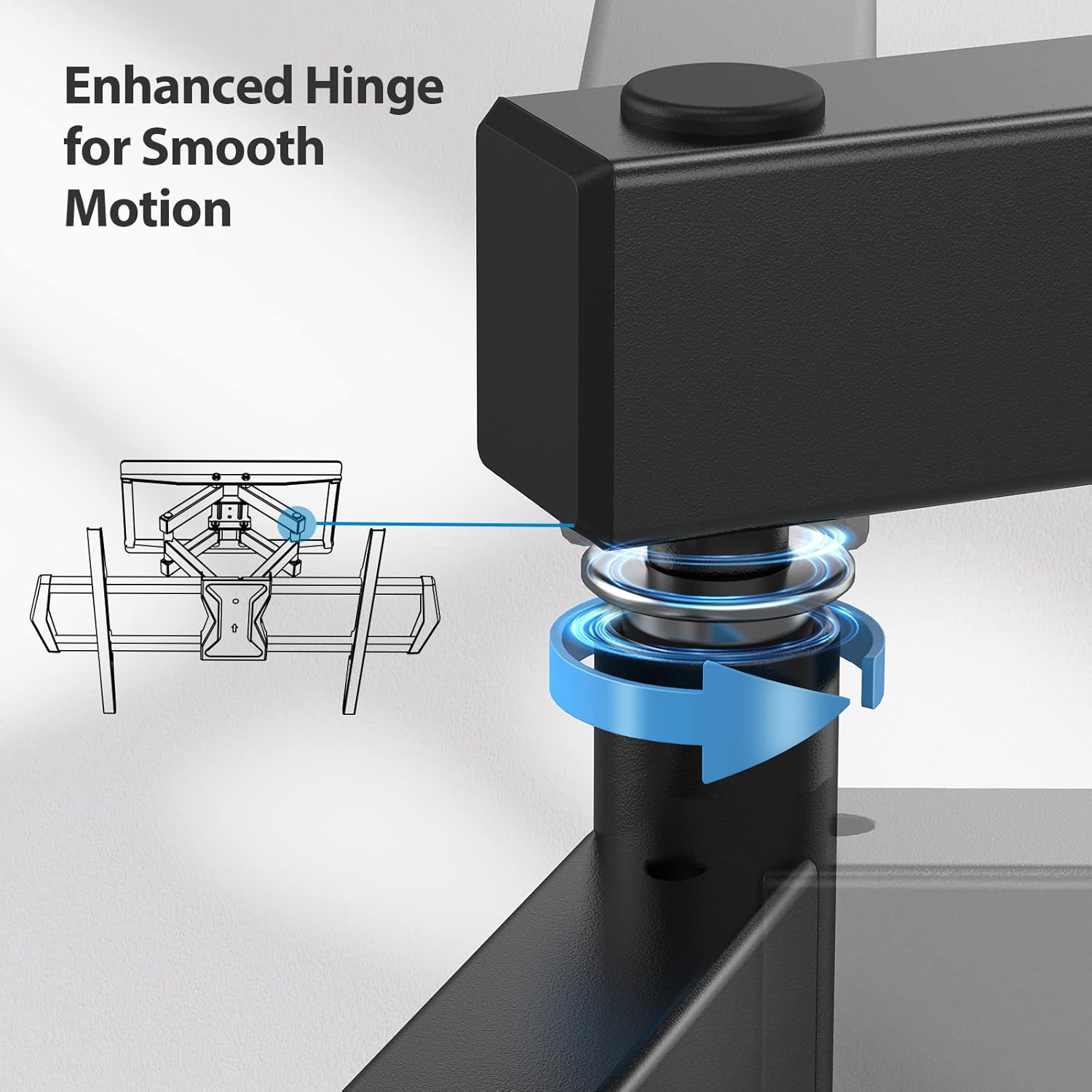 Pipishell Full Motion TV Wall Mount for Most 37-75 inch TVs up to 100 lbs, Wall Mount Bracket with Dual Articulating Arms, Swivel, Tilt, Max VESA 600x400mm, TV Mount Fits 12”/16” Wood Studs, PILF6 - PuriLite
