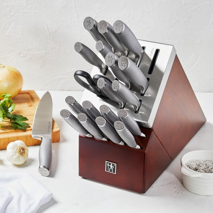 HENCKELS Forged Stainless Steel Modernist Self-Sharpening 20-Piece Knife Block Set
